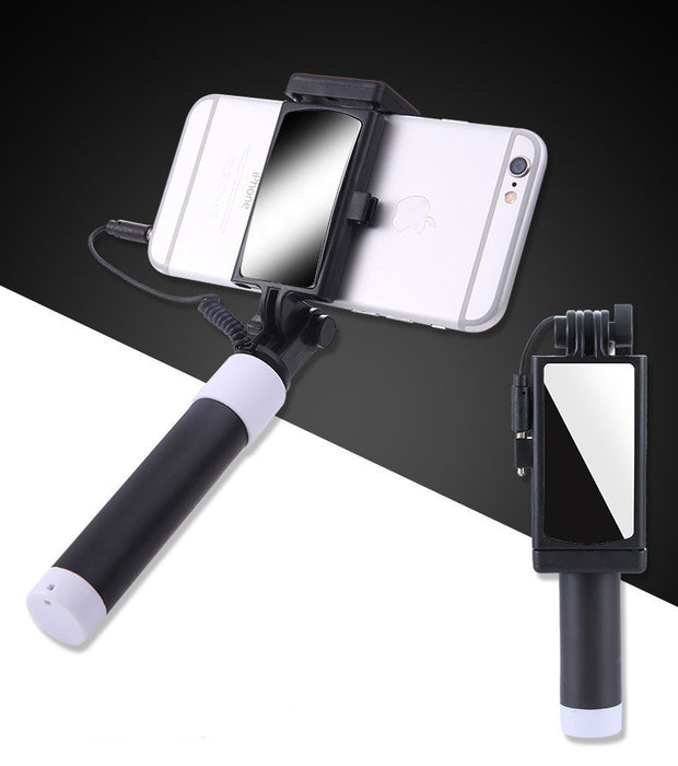 Compatible with Apple , Mini wire control selfie stick