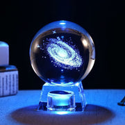 LED Music Box, Luminous Crystal Ball, Milky Way, Solar System, 3D Perspective
